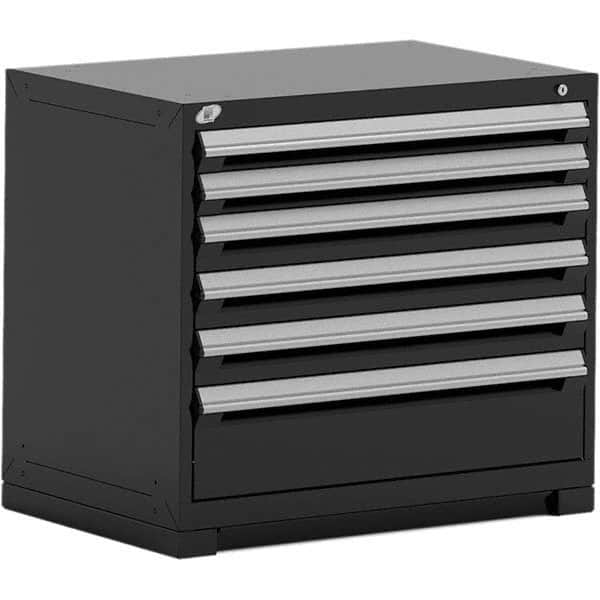 Rousseau Metal - 6 Drawer Black Steel Modular Storage Cabinet - Eagle Tool & Supply
