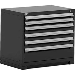 Rousseau Metal - 6 Drawer Black Steel Modular Storage Cabinet - Eagle Tool & Supply