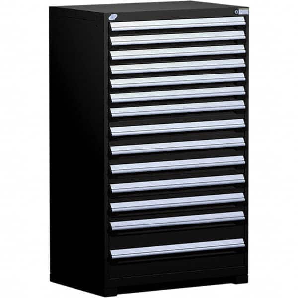Rousseau Metal - 14 Drawer Black Steel Modular Storage Cabinet - Eagle Tool & Supply