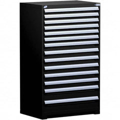 Rousseau Metal - 14 Drawer Black Steel Modular Storage Cabinet - Eagle Tool & Supply