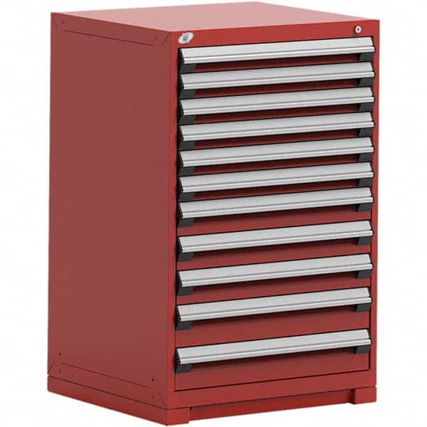 Rousseau Metal - 11 Drawer Flame Red Steel Modular Storage Cabinet - Eagle Tool & Supply