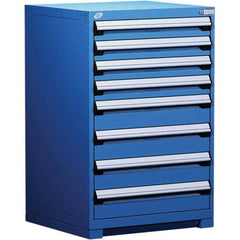 Rousseau Metal - 8 Drawer Avalanche Blue Steel Modular Storage Cabinet - Eagle Tool & Supply
