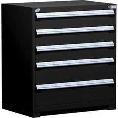 Rousseau Metal - 5 Drawer Black Steel Modular Storage Cabinet - Eagle Tool & Supply