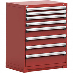 Rousseau Metal - 8 Drawer Flame Red Steel Modular Storage Cabinet - Eagle Tool & Supply