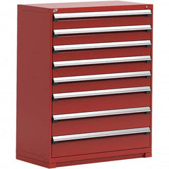 Rousseau Metal - 8 Drawer Flame Red Steel Modular Storage Cabinet - Eagle Tool & Supply