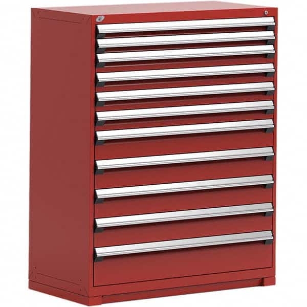 Rousseau Metal - 11 Drawer Flame Red Steel Modular Storage Cabinet - Eagle Tool & Supply