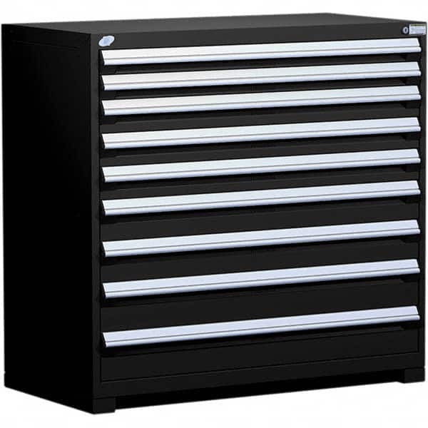 Rousseau Metal - 9 Drawer Black Steel Modular Storage Cabinet - Eagle Tool & Supply