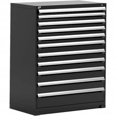 Rousseau Metal - 11 Drawer Black Steel Modular Storage Cabinet - Eagle Tool & Supply