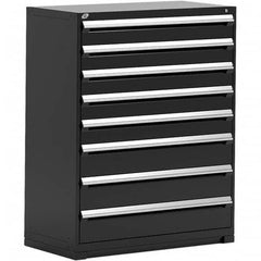 Rousseau Metal - 8 Drawer Black Steel Modular Storage Cabinet - Eagle Tool & Supply