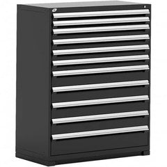 Rousseau Metal - 11 Drawer Black Steel Modular Storage Cabinet - Eagle Tool & Supply