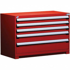 Rousseau Metal - 5 Drawer Flame Red Steel Modular Storage Cabinet - Eagle Tool & Supply