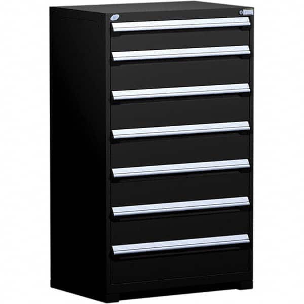 Rousseau Metal - 7 Drawer Black Steel Modular Storage Cabinet - Eagle Tool & Supply