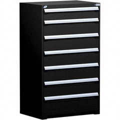 Rousseau Metal - 7 Drawer Black Steel Modular Storage Cabinet - Eagle Tool & Supply