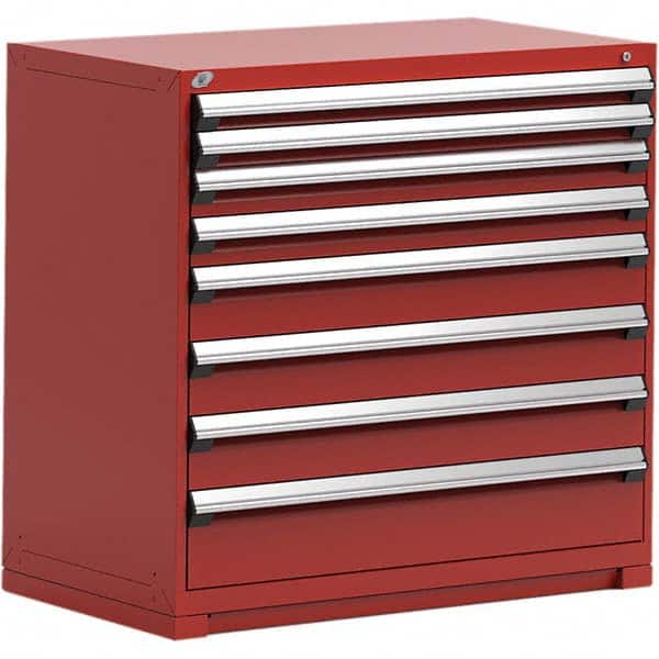 Rousseau Metal - 8 Drawer Flame Red Steel Modular Storage Cabinet - Eagle Tool & Supply