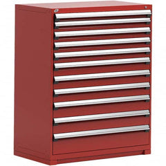 Rousseau Metal - 11 Drawer Flame Red Steel Modular Storage Cabinet - Eagle Tool & Supply
