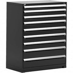 Rousseau Metal - 9 Drawer Black Steel Modular Storage Cabinet - Eagle Tool & Supply