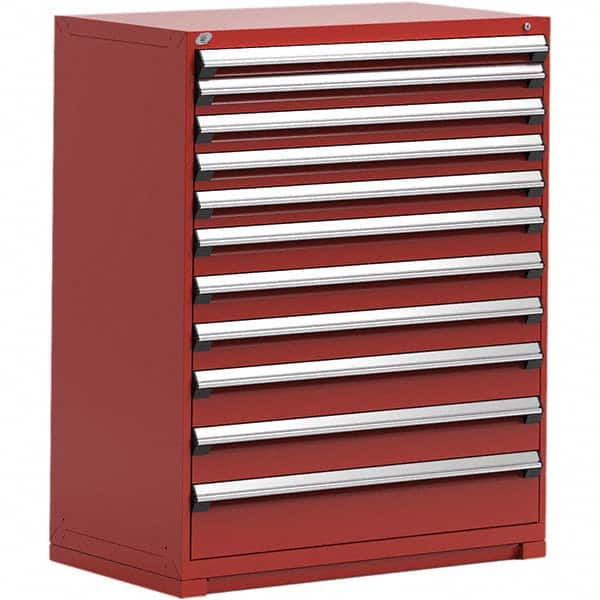 Rousseau Metal - 11 Drawer Flame Red Steel Modular Storage Cabinet - Eagle Tool & Supply