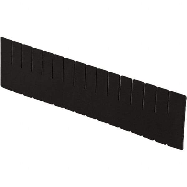 LEWISBins+ - 20-1/4" High, Black Bin Divider - Use with DC2260, Long Side Measures 5.4" Tall - Eagle Tool & Supply