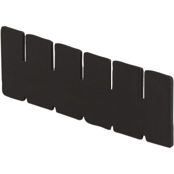 LEWISBins+ - 4-3/8" High, Black Bin Divider - Use with DC1050, Short Side Measures 4.4" Tall - Eagle Tool & Supply