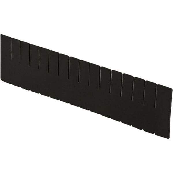 LEWISBins+ - 20-1/4" High, Black Bin Divider - Use with DC3080, Long Side Measures 7.4" Tall - Eagle Tool & Supply