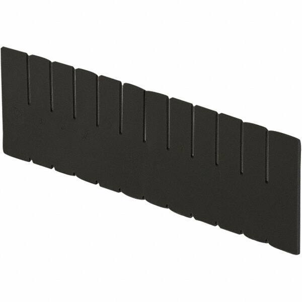 LEWISBins+ - 7-3/8" High, Black Bin Divider - Use with DC3080, Short Side Measures 7.4" Tall - Eagle Tool & Supply