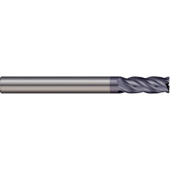 Micro 100 - Corner Radius & Corner Chamfer End Mills; Mill Diameter (mm): 25.00 ; Mill Diameter (Decimal Inch): 0.9843 ; End Type: Corner Radius ; Corner Radius (mm): 0.80 ; Number of Flutes: 4 ; Material: Solid Carbide - Exact Industrial Supply