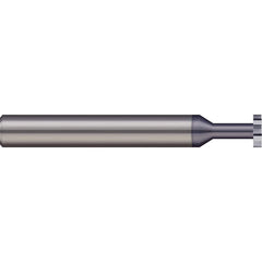 Micro 100 - 1/2" Cut Diam, 0.06" Cut Width, 1/2" Shank, Straight-Tooth Woodruff Keyseat Cutter - Exact Industrial Supply