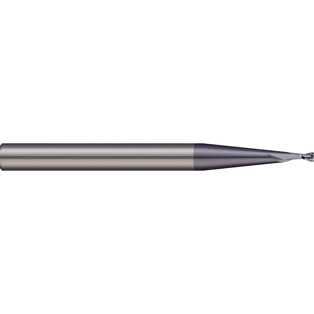 Micro 100 - Square End Mills; Mill Diameter (mm): 0.30 ; Mill Diameter (Decimal Inch): 0.0118 ; Length of Cut (mm): 0.9000 ; Length of Cut (Decimal Inch): 0.0354 ; Material: Solid Carbide ; Finish/Coating: AlTiN