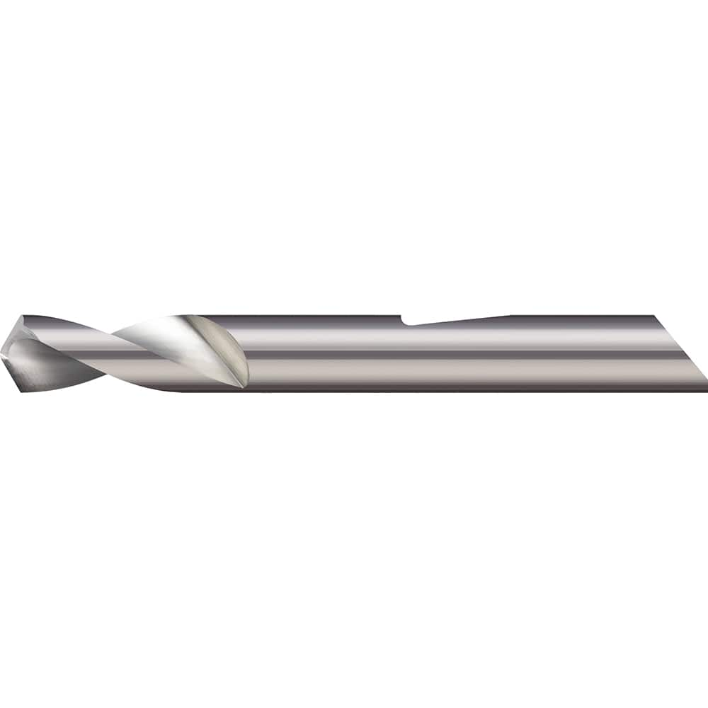 Micro 100 - 0.035" Body Diam, 120°, 1-1/2" OAL, 2-Flute Solid Carbide Spotting Drill - Exact Industrial Supply