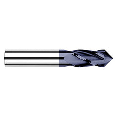 0.3750″ (3/8″) Cutter Diameter × 0.8750″ (7/8″) Length of Cut × 60° included Carbide Drill/End Mill, 2 Flutes, AlTiN Coated - Exact Industrial Supply