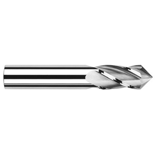 0.1875″ (3/16″) Cutter Diameter × 0.6250″ (5/8″) Length of Cut × 100° included Carbide Drill/End Mill, 4 Flutes - Exact Industrial Supply