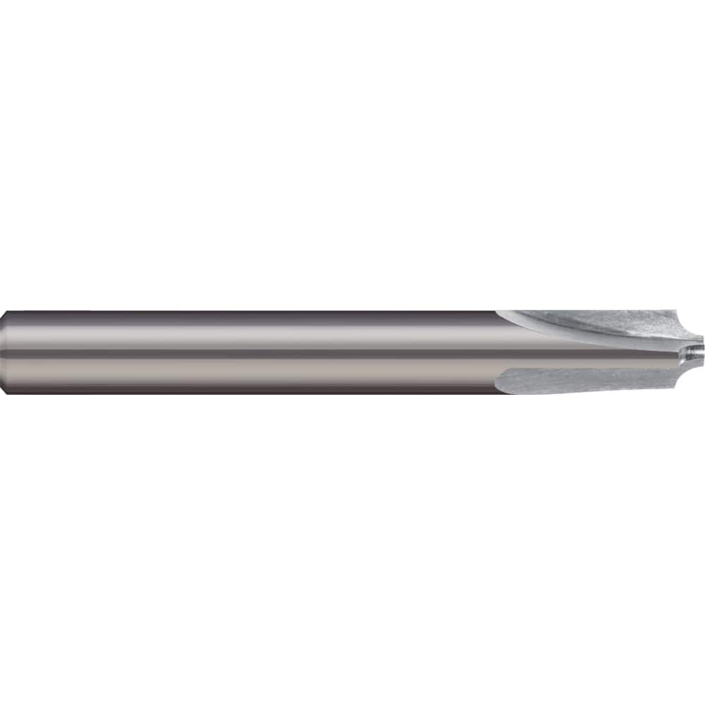 Micro 100 - Corner Rounding End Mills; Material: Solid Carbide ; Single or Double End: Single ; Radius (mm): 4.00 ; Mill Diameter (mm): 10.00 ; Number of Flutes: 3 ; Finish/Coating: Uncoated - Exact Industrial Supply