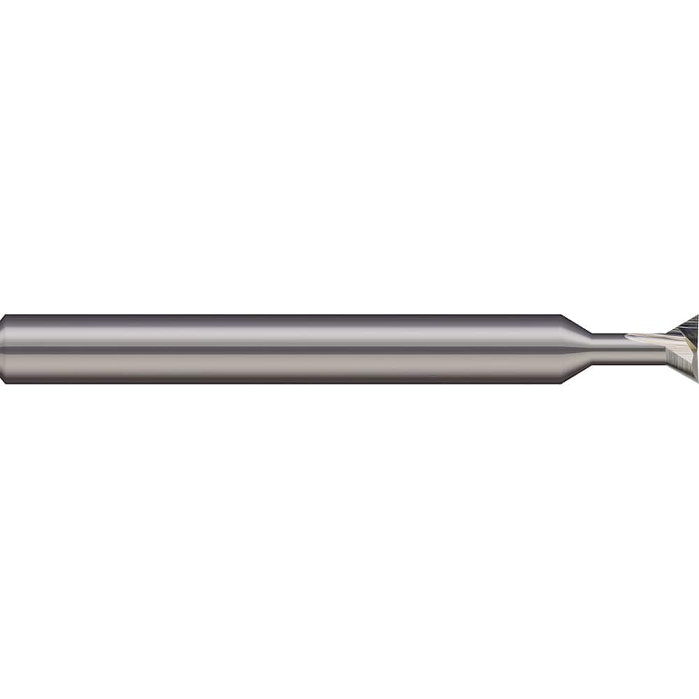 Micro 100 - 90° 3/8" Cut Diam, 0.127" Cut Width, Solid Carbide Dovetail Cutter - Exact Industrial Supply