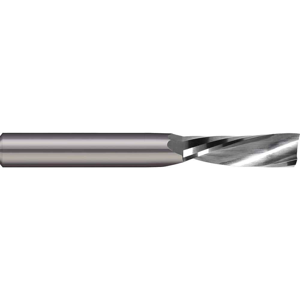 Micro 100 - 2mm Diam RH Solid Carbide 1-Flute Single Edge Downcut Spiral Router Bit - Exact Industrial Supply