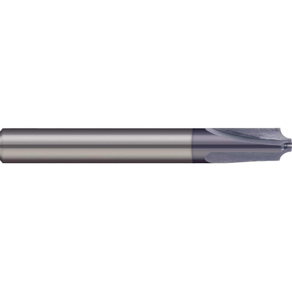 Micro 100 - Corner Rounding End Mills; Material: Solid Carbide ; Single or Double End: Single ; Radius (mm): 0.80 ; Mill Diameter (mm): 6.00 ; Number of Flutes: 3 ; Finish/Coating: AlTiN - Exact Industrial Supply