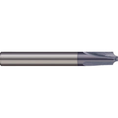 Micro 100 - Corner Rounding End Mills; Material: Solid Carbide ; Single or Double End: Single ; Radius (mm): 0.80 ; Mill Diameter (mm): 6.00 ; Number of Flutes: 3 ; Finish/Coating: AlTiN - Exact Industrial Supply