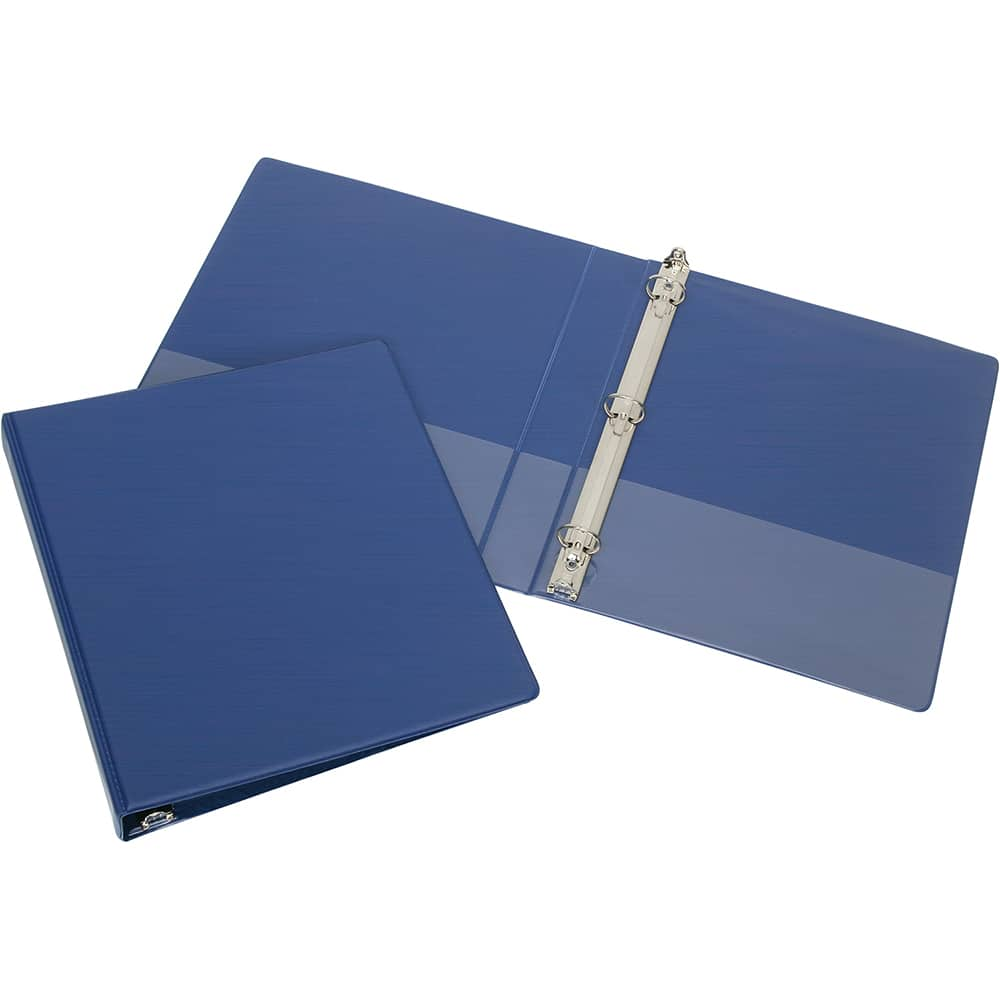 Ability One - Ring Binders; Binder Type: 3 Hole Binder ; Capacity: 2" ; Color: Blue ; Material: Vinyl ; Size: 8-1/2 x 11" - Exact Industrial Supply