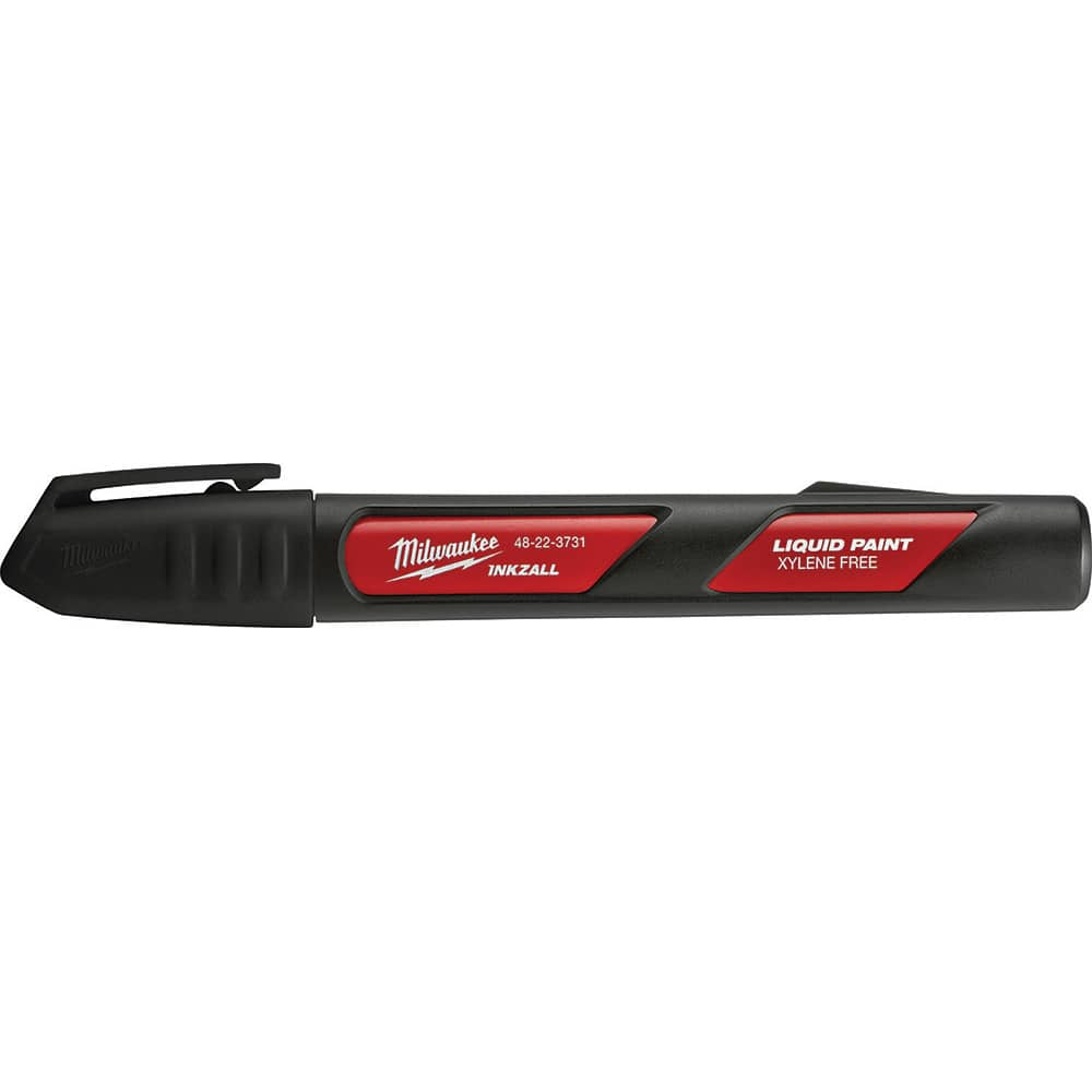 Milwaukee Tool - Markers & Paintsticks; Type: Paint Marker ; Color: Black ; Ink Type: Liquid Ink ; Tip Type: Medium ; Material: Plastic ; Maximum Temperature (C): 300.00 - Exact Industrial Supply