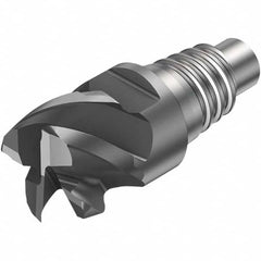 Sandvik Coromant - 1/2" Mill Diam, 0.2756" LOC, 0.2756" OAL, 4 Flute Square End Mill Head - Eagle Tool & Supply