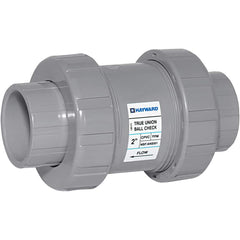 Hayward - Check Valves; Design: In-line; True Union Ball Check ; Tube Outside Diameter (mm): 152.400 ; Pipe Size (Inch): 6 ; Tube Outside Diameter (Inch): 6 ; End Connections: Flanged ; Material: CPVC - Exact Industrial Supply