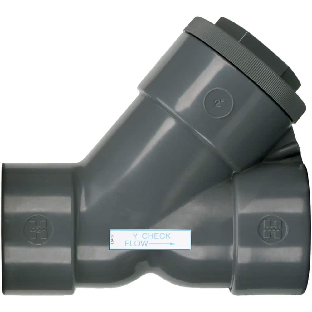 Hayward - Check Valves; Design: Y-Pattern ; Tube Outside Diameter (mm): 19.050 ; Pipe Size (Inch): 3/4 ; Tube Outside Diameter (Inch): 3/4 ; End Connections: Flanged ; Material: PVC - Exact Industrial Supply