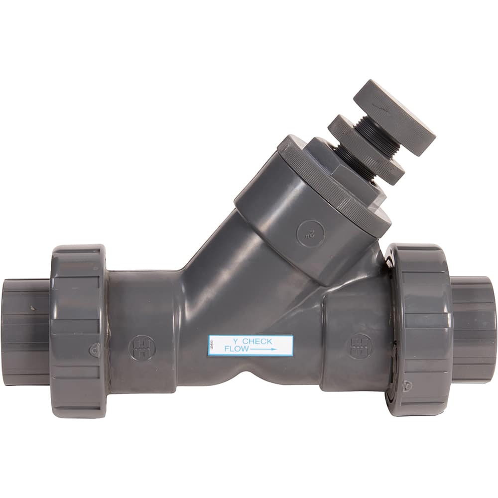 Hayward - Check Valves; Design: In-line; True Union Ball Check; Spring Check ; Tube Outside Diameter (mm): 101.600 ; Pipe Size (Inch): 4 ; Tube Outside Diameter (Inch): 4 ; End Connections: Socket ; Material: PVC - Exact Industrial Supply