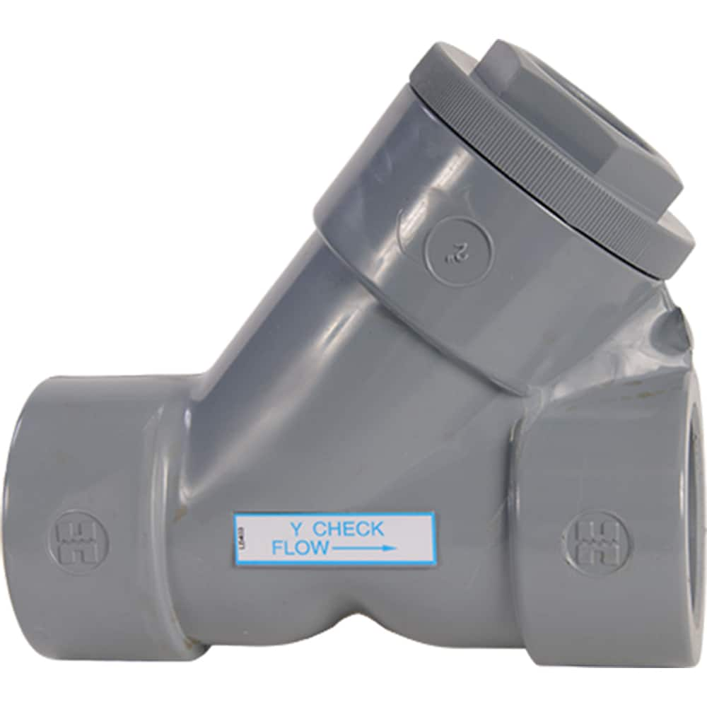 Hayward - Check Valves; Design: Y-Pattern ; Tube Outside Diameter (mm): 12.700 ; Pipe Size (Inch): 1/2 ; Tube Outside Diameter (Inch): 1/2 ; End Connections: Socket ; Material: CPVC - Exact Industrial Supply