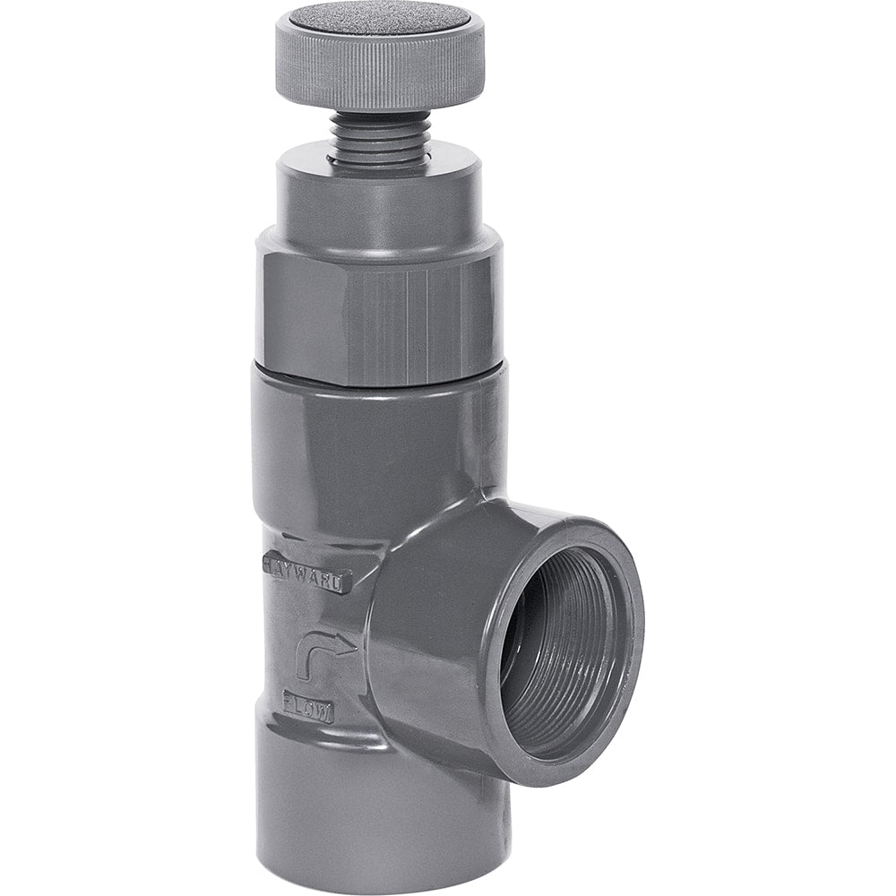 Hayward - Globe Valves; Type: Angle Globe Valve ; Pipe Size: 1/4 (Inch); End Connections: Threaded (NPT) ; Material: PVC ; Disc Material: PVC ; WOG Rating (psi): 150 - Exact Industrial Supply