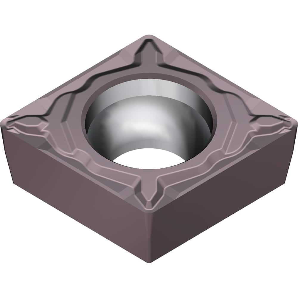 CPMT322ELU AC6040M Carbide Turning Insert Absotech Finish, 0.3819″ Long, 3/8″ Inscribed Circle, 0.0315″ Corner Radius, 0.1252″ Thick, Series AC6000M