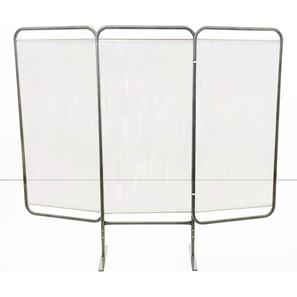 R&B Wire Products - Office Cubicle Partitions; Type: Mobile Three Panel Clear Barrier ; Width (Inch): 81 ; Height (Inch): 69 ; Color: Clear ; Mount Type: No Mount ; Thickness (Inch): .006 - Exact Industrial Supply