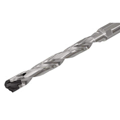 Replaceable Tip Drill: 5 to 5.4 mm Drill Dia, 40.73 mm Max Depth, 6 mm Straight-Cylindrical Shank Uses ICP Inserts, 86.3 mm OAL, Through Coolant