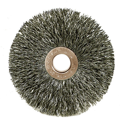 3″ Small Diameter Crimped Wire Wheel, .006″ Steel Fill, 5/8″ Arbor Hole - Eagle Tool & Supply