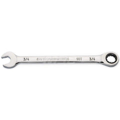 GEARWRENCH - Combination Wrenches; Type: Combination Wrench ; Tool Type: Ratcheting ; Size (Inch): 3/4 ; Number of Points: 12 ; Finish/Coating: Full Polish Chrome ; Material: Alloy Steel - Exact Industrial Supply