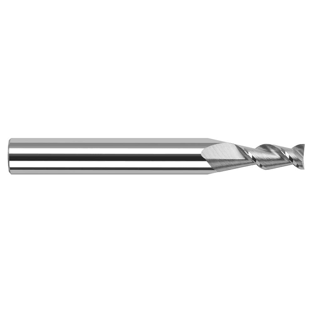 Harvey Tool - 0.06", 0.18" LOC, 1/8" Shank Diam, 1-1/2" OAL, 2 Flute Solid Carbide Square End Mill - Exact Industrial Supply